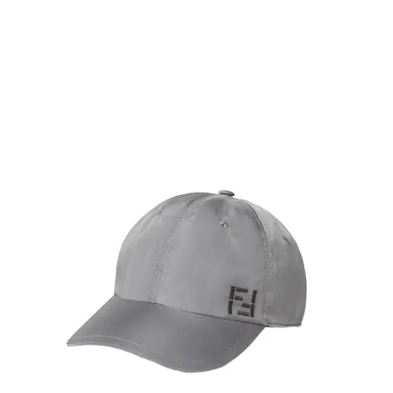 Fendi Grey waterproof nylon baseball cap with semi-stiff peak | Image 1 Fendi Grey waterproof nylon baseball cap with semi-stiff peak | Image 1