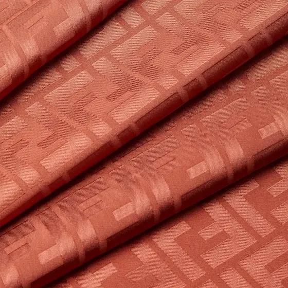 Fendi Large rectangular stole made of rust-coloured organic silk | Thumbnail 2 Fendi Large rectangular stole made of rust-coloured organic silk | Thumbnail 2
