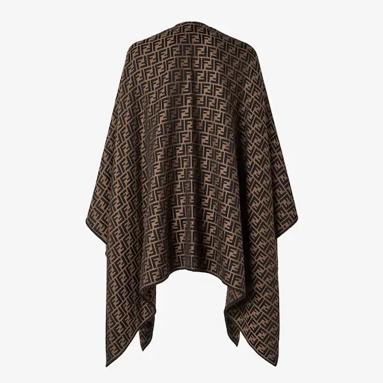 Fendi Wool and Silk Poncho | Thumbnail 2 Fendi Wool and Silk Poncho | Thumbnail 2