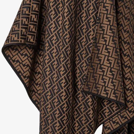 Fendi Wool and Silk Poncho | Thumbnail 3 Fendi Wool and Silk Poncho | Thumbnail 3
