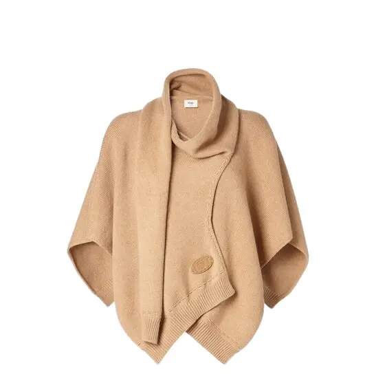 Fendi Short enveloping poncho with scarf detail | Image 1 Fendi Short enveloping poncho with scarf detail | Image 1