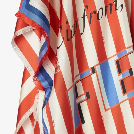 Fendi Wraparound poncho with ribbons to tie at the sides | Thumbnail 3