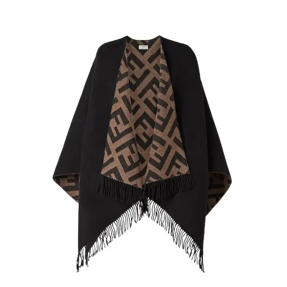 Fendi Large wraparound reversible poncho made from cashmere | Image 1 Fendi Large wraparound reversible poncho made from cashmere | Image 1
