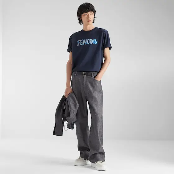 Fendi Regular-fit, short-sleeved crew-neck T-shirt | Thumbnail 4 Fendi Regular-fit, short-sleeved crew-neck T-shirt | Thumbnail 4
