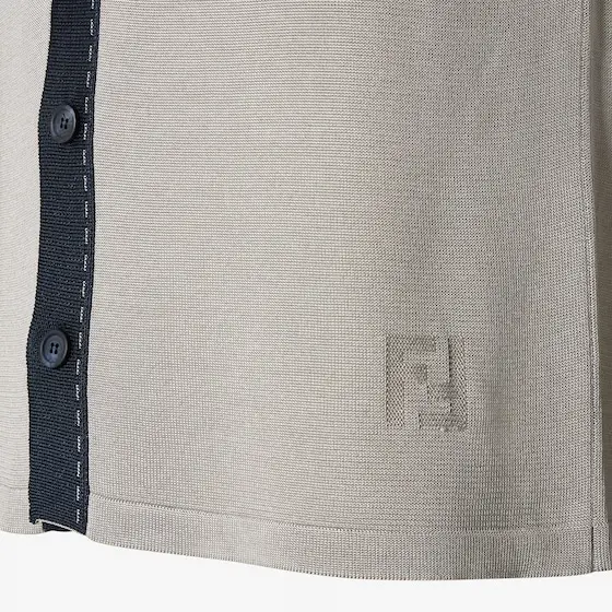 Fendi Short-sleeved cardigan with collar and left-side breast | Thumbnail 3
