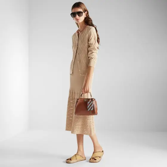 Fendi Cotton Crochet Dress | Thumbnail 4 Fendi Cotton Crochet Dress | Thumbnail 4
