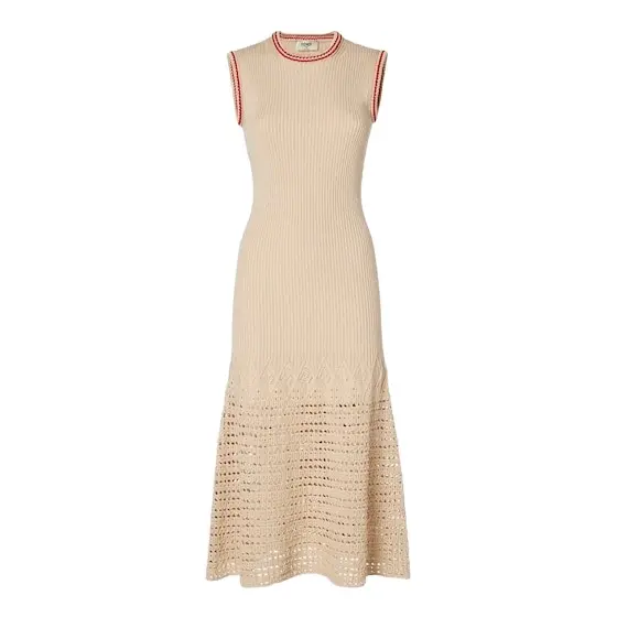 Fendi Fitted sleeveless midi dress with skirt slightly flared at | Image 1 Fendi Fitted sleeveless midi dress with skirt slightly flared at | Image 1