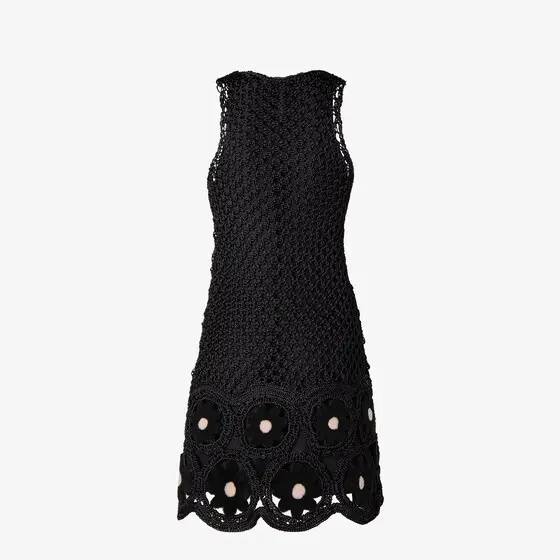 Fendi Silk Macramé and Mink Dress | Thumbnail 2 Fendi Silk Macramé and Mink Dress | Thumbnail 2
