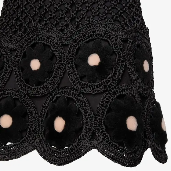 Fendi Silk Macramé and Mink Dress | Thumbnail 3 Fendi Silk Macramé and Mink Dress | Thumbnail 3