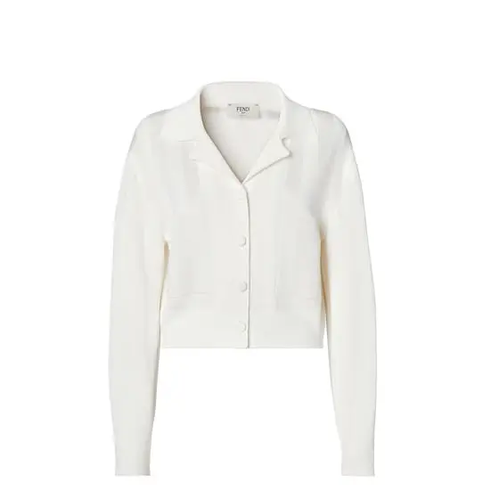 Fendi Short blouson with lapels and long low-set sleeves | Image 1 Fendi Short blouson with lapels and long low-set sleeves | Image 1