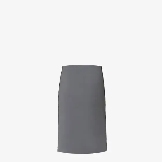 Fendi Straight-cut midi skirt with long, contrasting zips on both | Thumbnail 2