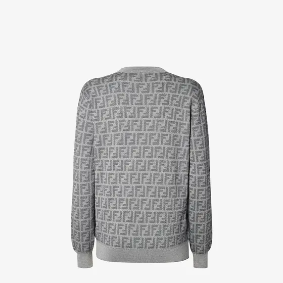 Fendi Long-sleeved boxy jumper with round neck | Thumbnail 2