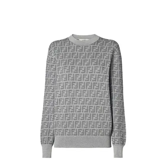Fendi Long-sleeved boxy jumper with round neck