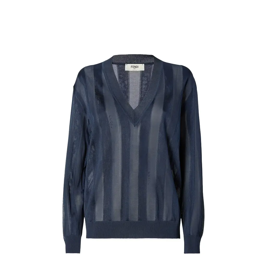 Fendi Long-sleeved jumper in a soft, relaxed fit, featuring | Image 1 Fendi Long-sleeved jumper in a soft, relaxed fit, featuring | Image 1