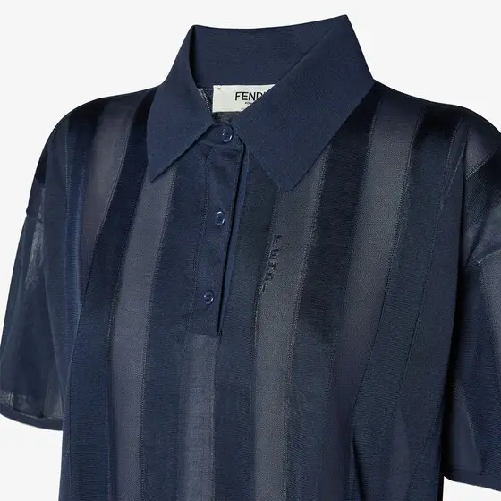 Fendi Pequin Silk Polo Shirt | Thumbnail 3 Fendi Pequin Silk Polo Shirt | Thumbnail 3