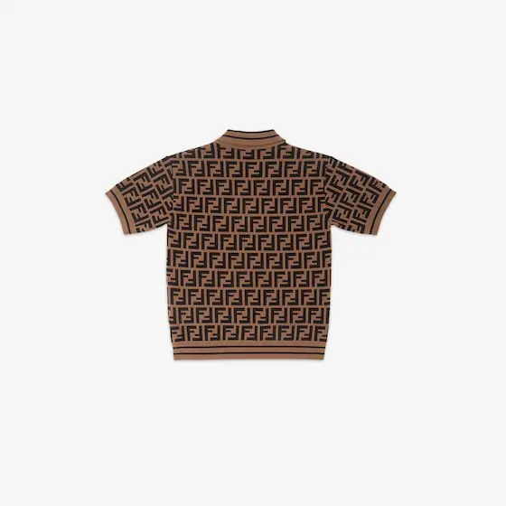 Fendi Knit Polo Shirt with All-Over FF | Thumbnail 2