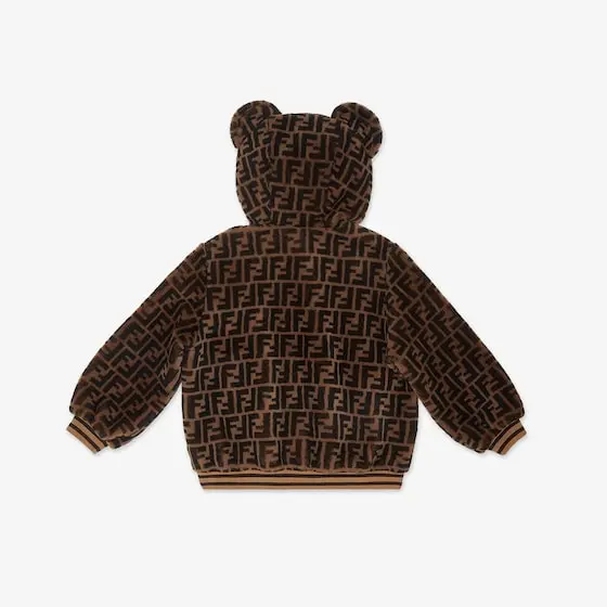 Fendi FF Shearling Teddy Bear Bomber Jacket | Thumbnail 2
