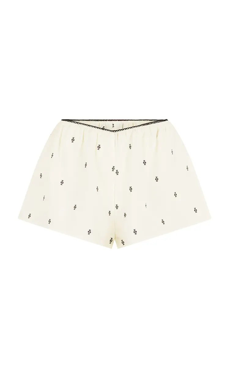 Harris Tapper Exclusive Boudoir Embroidered Silk-Blend Shorts | Thumbnail 3 Harris Tapper Exclusive Boudoir Embroidered Silk-Blend Shorts | Thumbnail 3