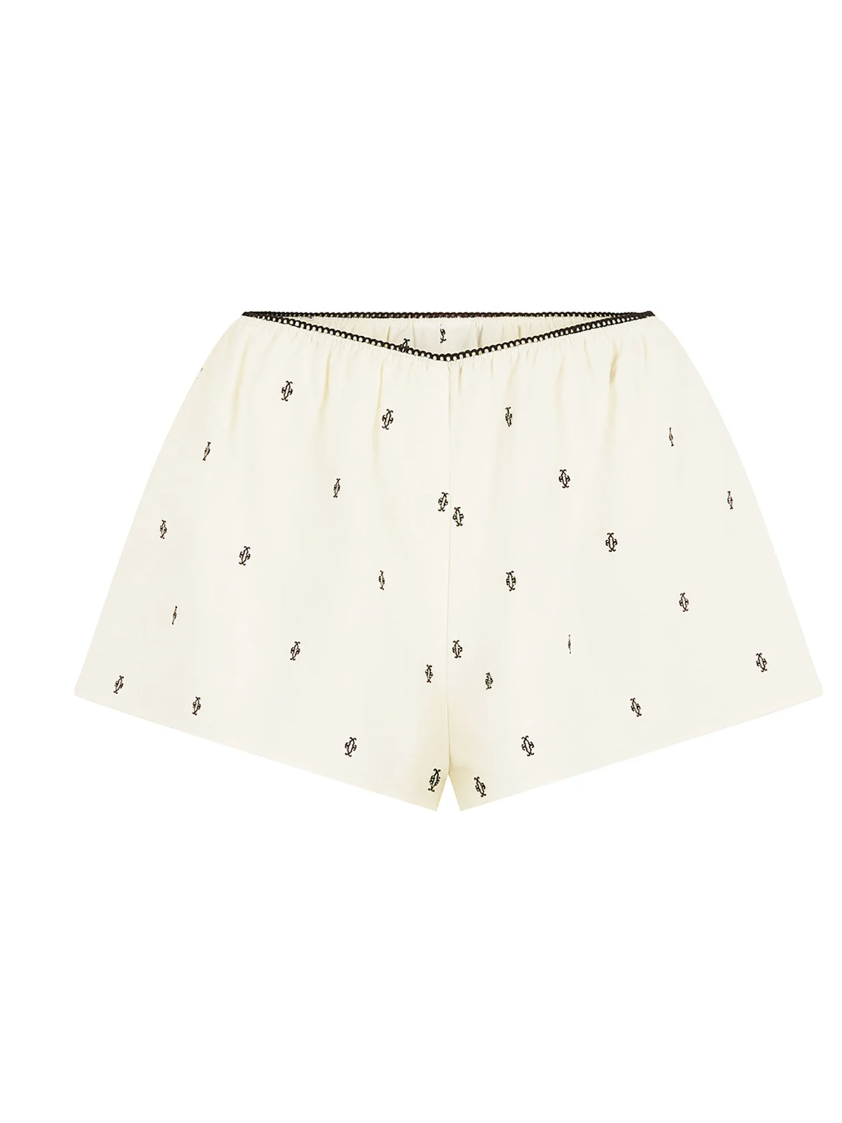 Exclusive Boudoir Embroidered Silk-Blend Shorts