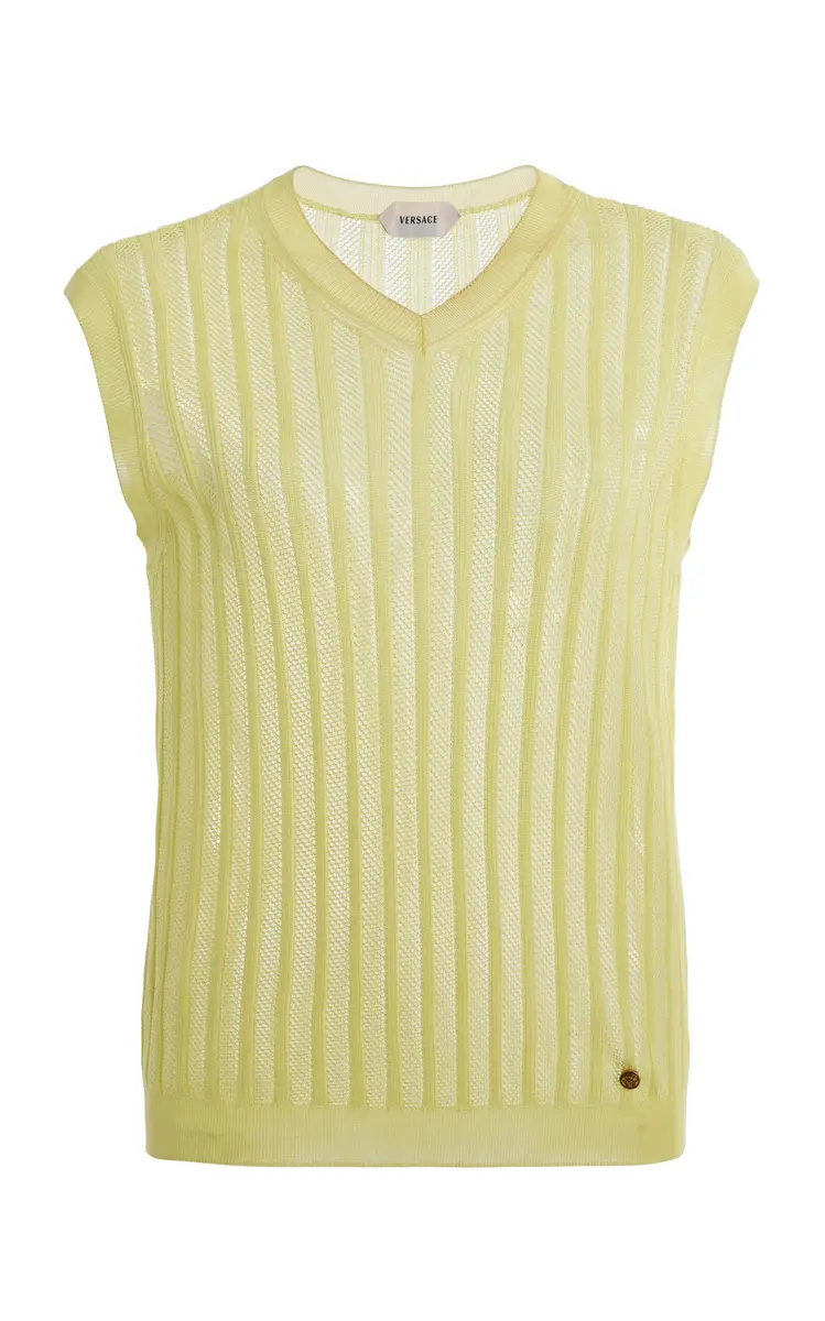 Knitted Mesh Ribbed Top Knitted Mesh Ribbed Top