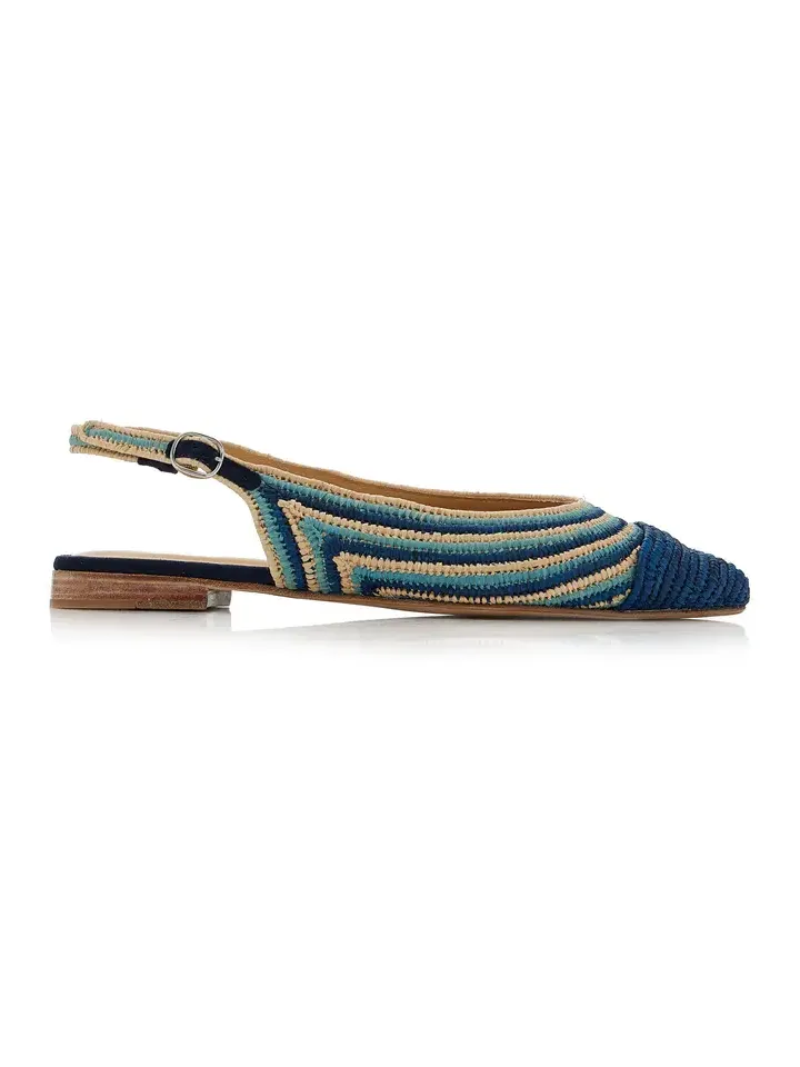 Strength Raffia Slingback Flats Strength Raffia Slingback Flats