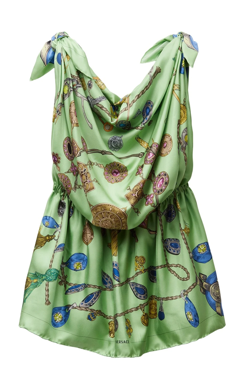 Broken Jewels Silk Scarf Mini Dress Broken Jewels Silk Scarf Mini Dress