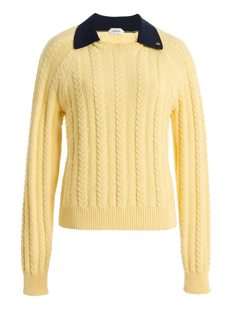 Cable-Knit Cotton Sweater