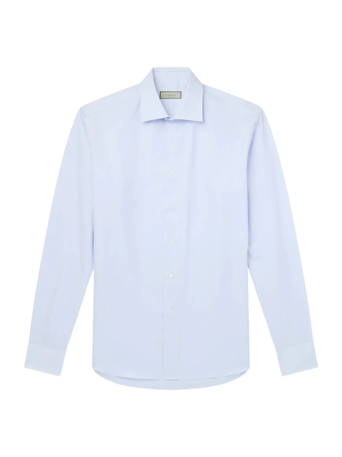 Cutaway-Collar Herringbone Cotton Shirt - Men Cutaway-Collar Herringbone Cotton Shirt - Men