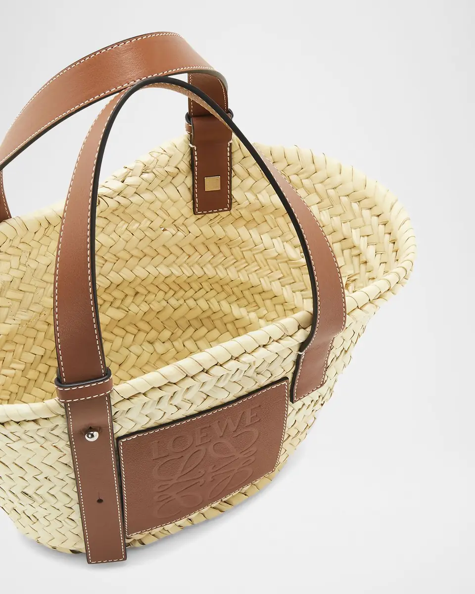 Loewe x Paula's Ibiza Basket Small Bag in Palm Leaf with Leather Handles | Thumbnail 3 Loewe x Paula's Ibiza Basket Small Bag in Palm Leaf with Leather Handles | Thumbnail 3