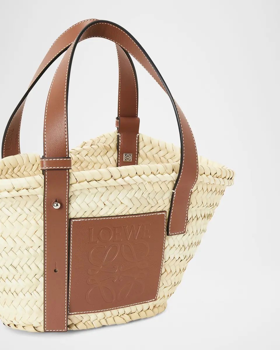Loewe x Paula's Ibiza Basket Small Bag in Palm Leaf with Leather Handles | Thumbnail 5 Loewe x Paula's Ibiza Basket Small Bag in Palm Leaf with Leather Handles | Thumbnail 5