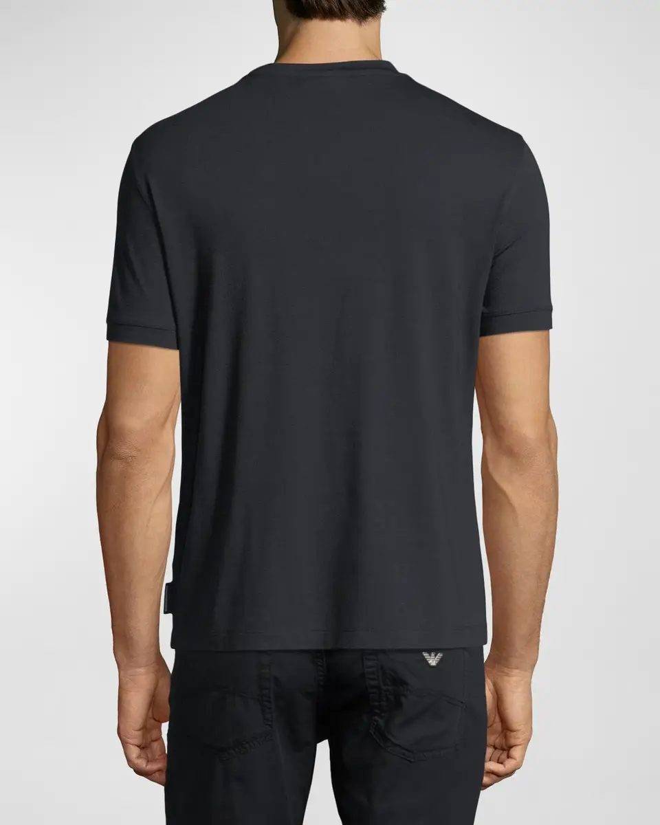 Emporio Armani Basic Short-Sleeve Solid Crewneck T-Shirt | Thumbnail 3