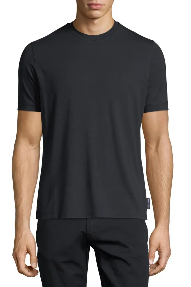 Emporio Armani Basic Short-Sleeve Solid Crewneck T-Shirt | Thumbnail 5