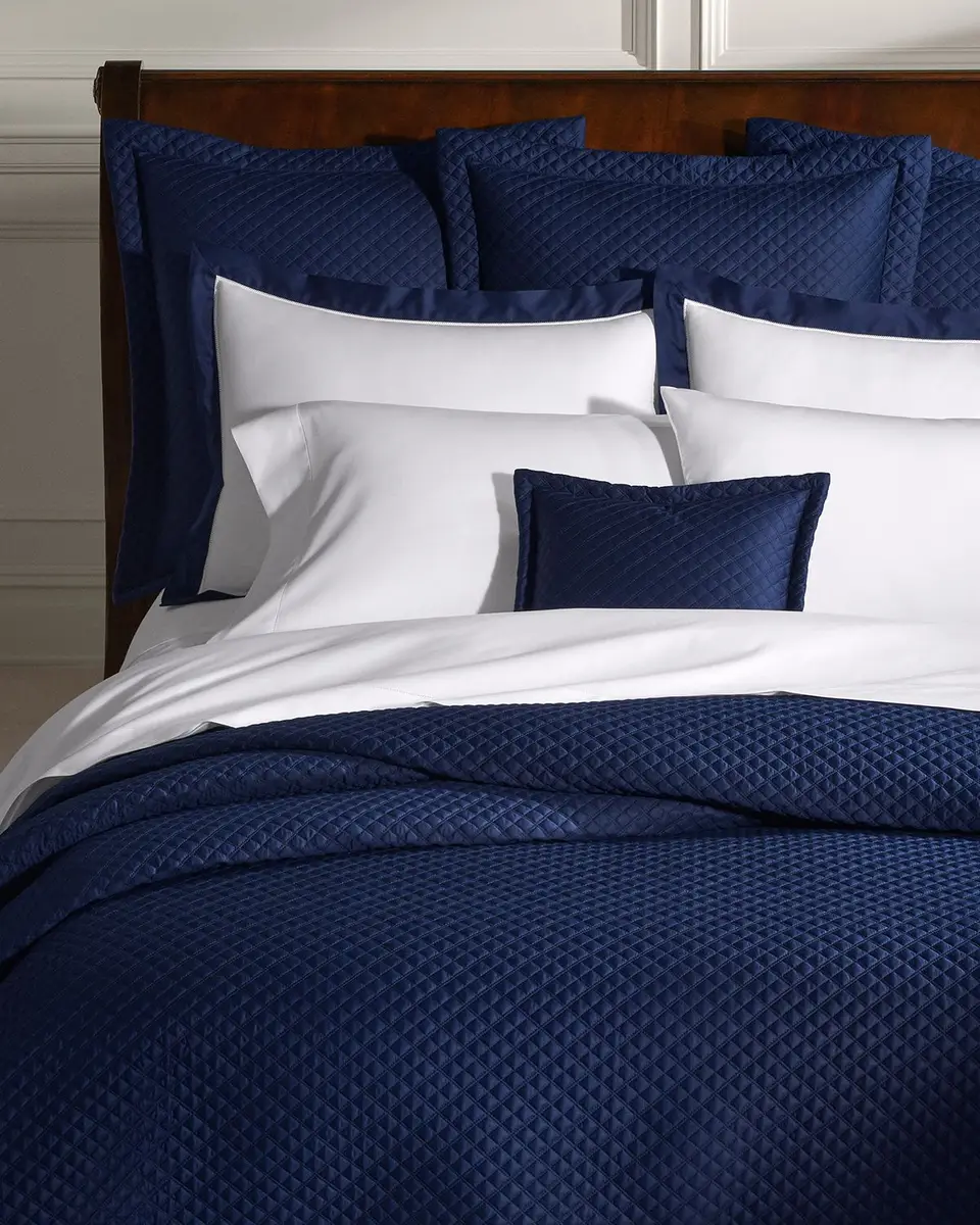 Ralph Lauren Home Quilted Sateen Argyle European Sham | Image 1 Ralph Lauren Home Quilted Sateen Argyle European Sham | Image 1