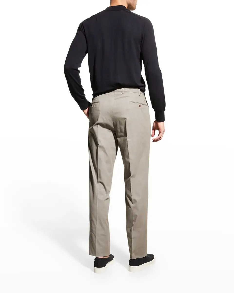 Incotex Men's Scoll Cotton-Silk Trousers | Thumbnail 3 Incotex Men's Scoll Cotton-Silk Trousers | Thumbnail 3