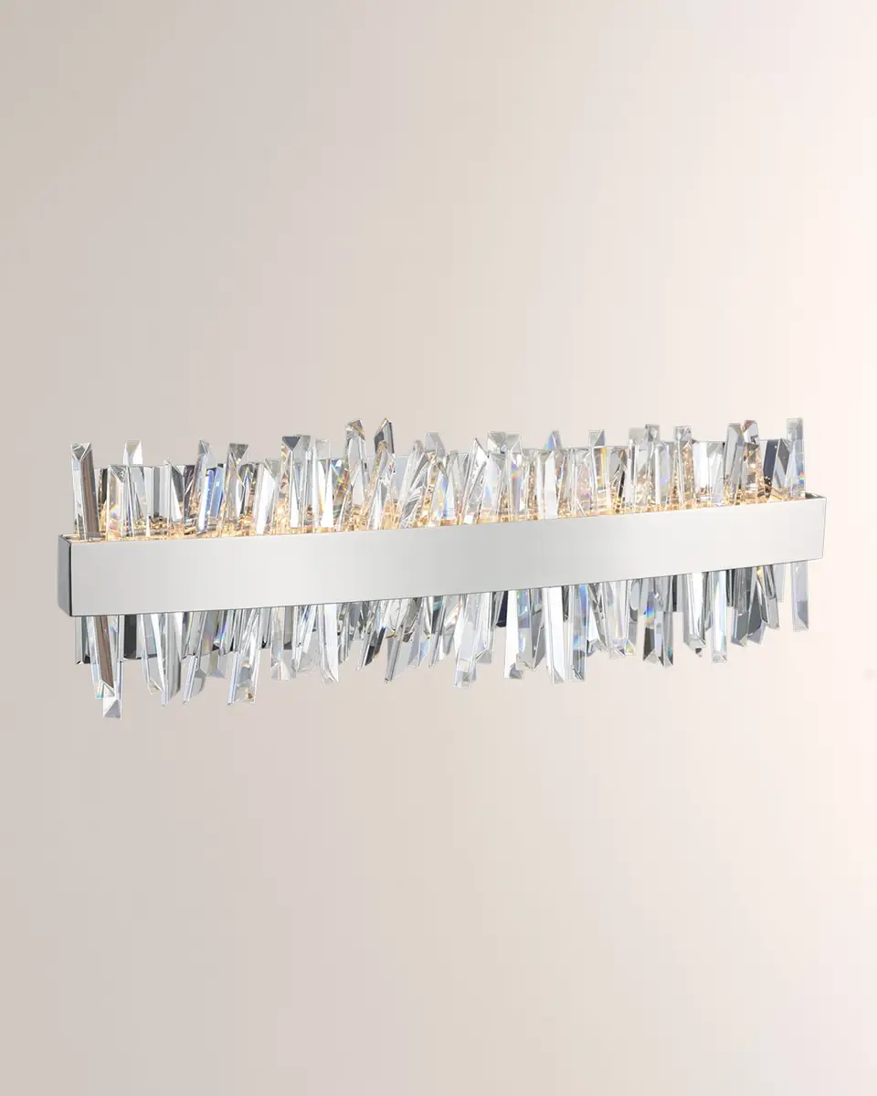 Allegri Crystal by Kalco Lighting Glacier 24" LED Bath Vanity Light | Thumbnail 4 Allegri Crystal by Kalco Lighting Glacier 24" LED Bath Vanity Light | Thumbnail 4