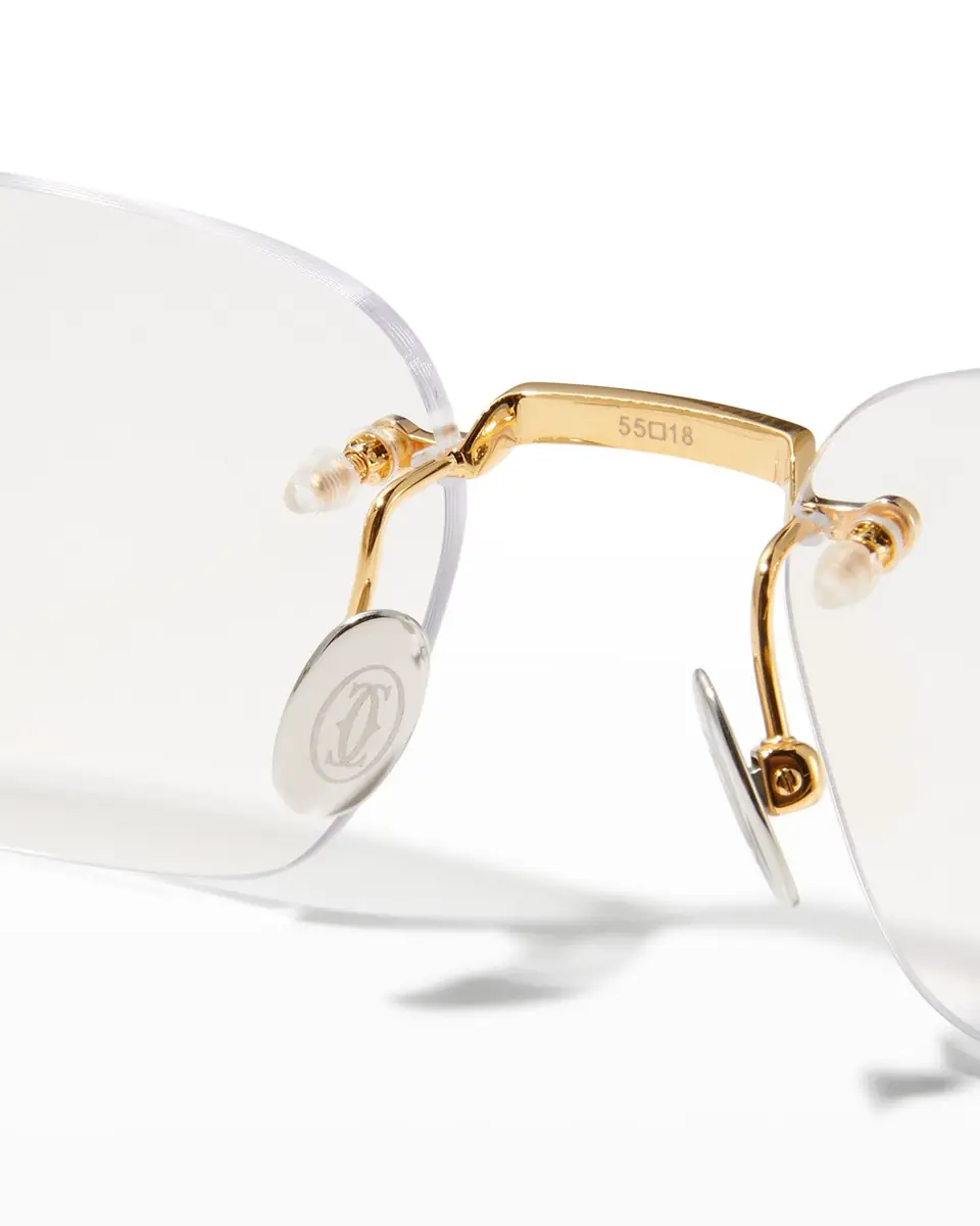 Cartier Men's Rectangle Titanium Optical Glasses | Thumbnail 4