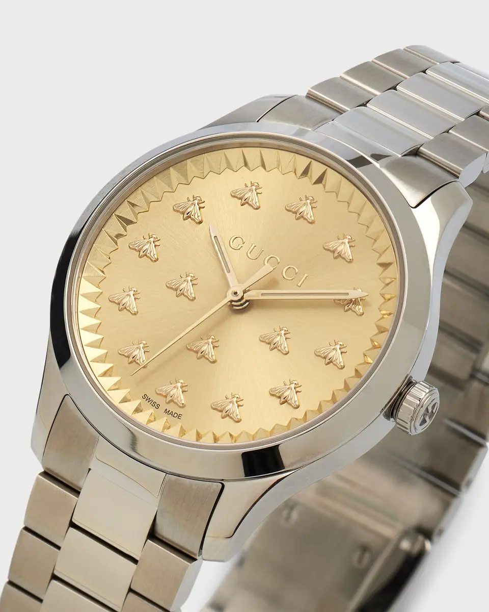 Gucci 32mm G-Timeless Bracelet Watch With Bees | Thumbnail 2 Gucci 32mm G-Timeless Bracelet Watch With Bees | Thumbnail 2