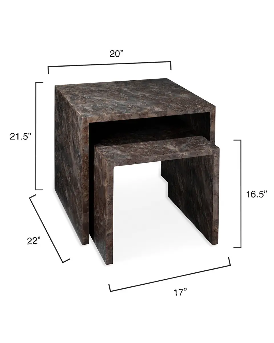 Jamie Young Bedford Burlwood Nesting Tables | Thumbnail 4