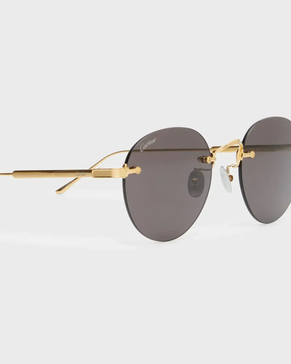 Cartier Men's Round Rimless Metal Sunglasses | Thumbnail 3 Cartier Men's Round Rimless Metal Sunglasses | Thumbnail 3