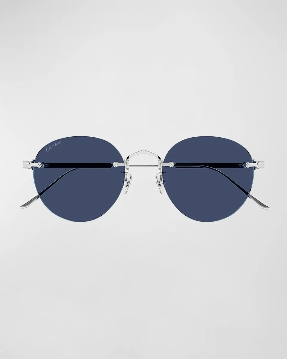 Cartier Men's Round Rimless Metal Sunglasses | Thumbnail 2 Cartier Men's Round Rimless Metal Sunglasses | Thumbnail 2