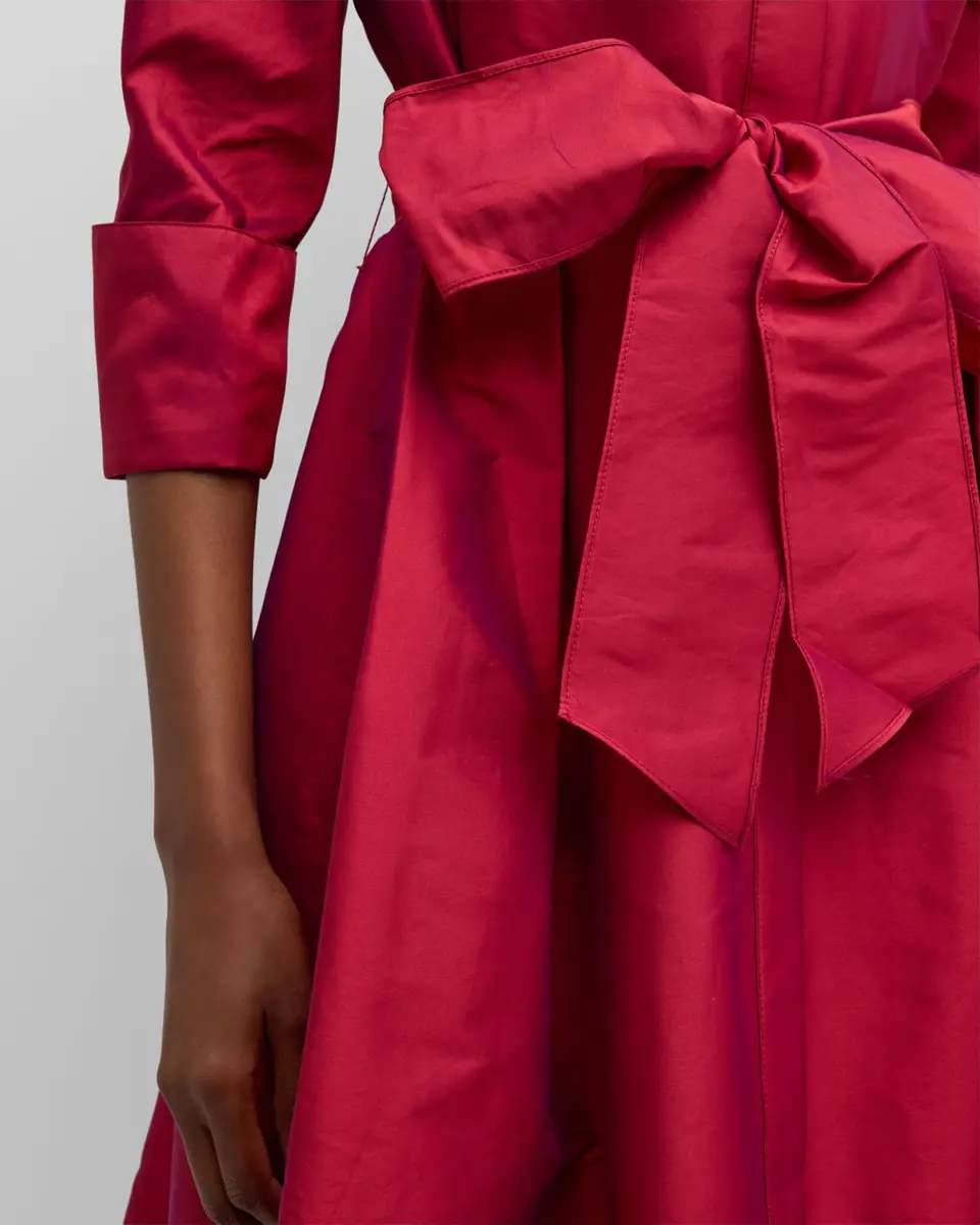 Rickie Freeman for Teri Jon 3/4-Sleeve Belted Midi Shirtdress | Thumbnail 5 Rickie Freeman for Teri Jon 3/4-Sleeve Belted Midi Shirtdress | Thumbnail 5