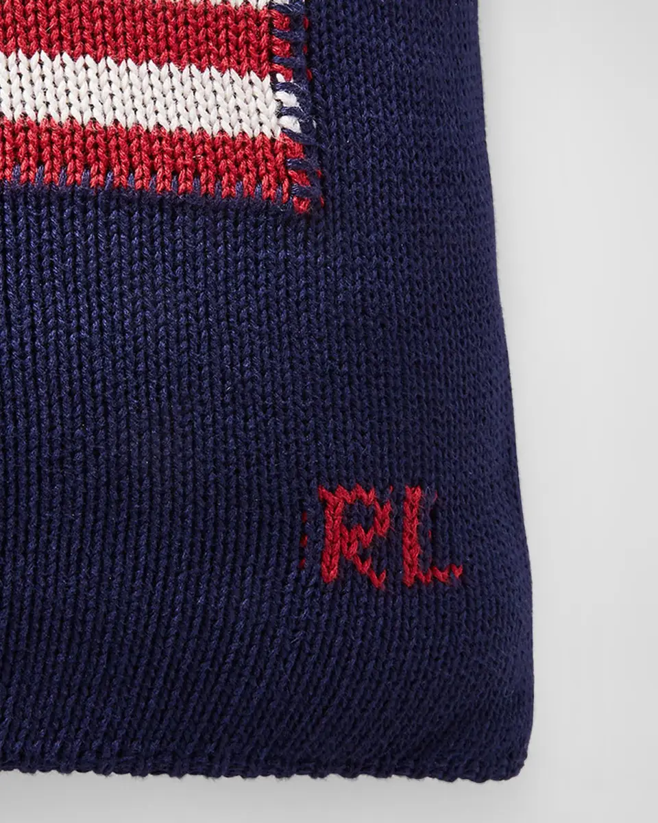 Ralph Lauren Home RL Flag Decorative Pillow, 20" Square | Thumbnail 2