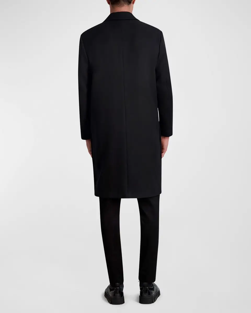 Karl Lagerfeld Paris White Label Men's One-Button Top Coat | Thumbnail 4 Karl Lagerfeld Paris White Label Men's One-Button Top Coat | Thumbnail 4