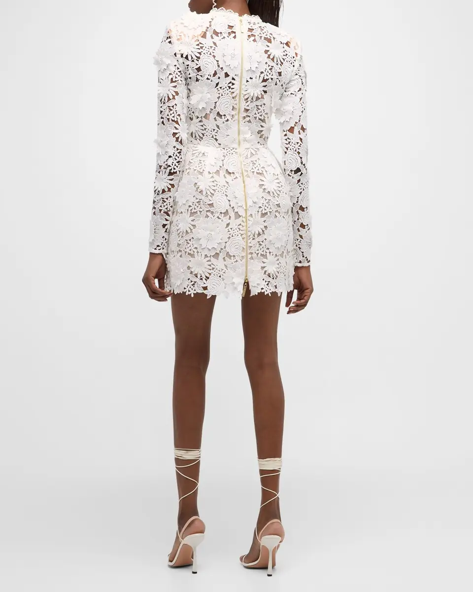 Bronx Banco Maia Floral-Lace A-Line Mini Dress | Thumbnail 3 Bronx Banco Maia Floral-Lace A-Line Mini Dress | Thumbnail 3