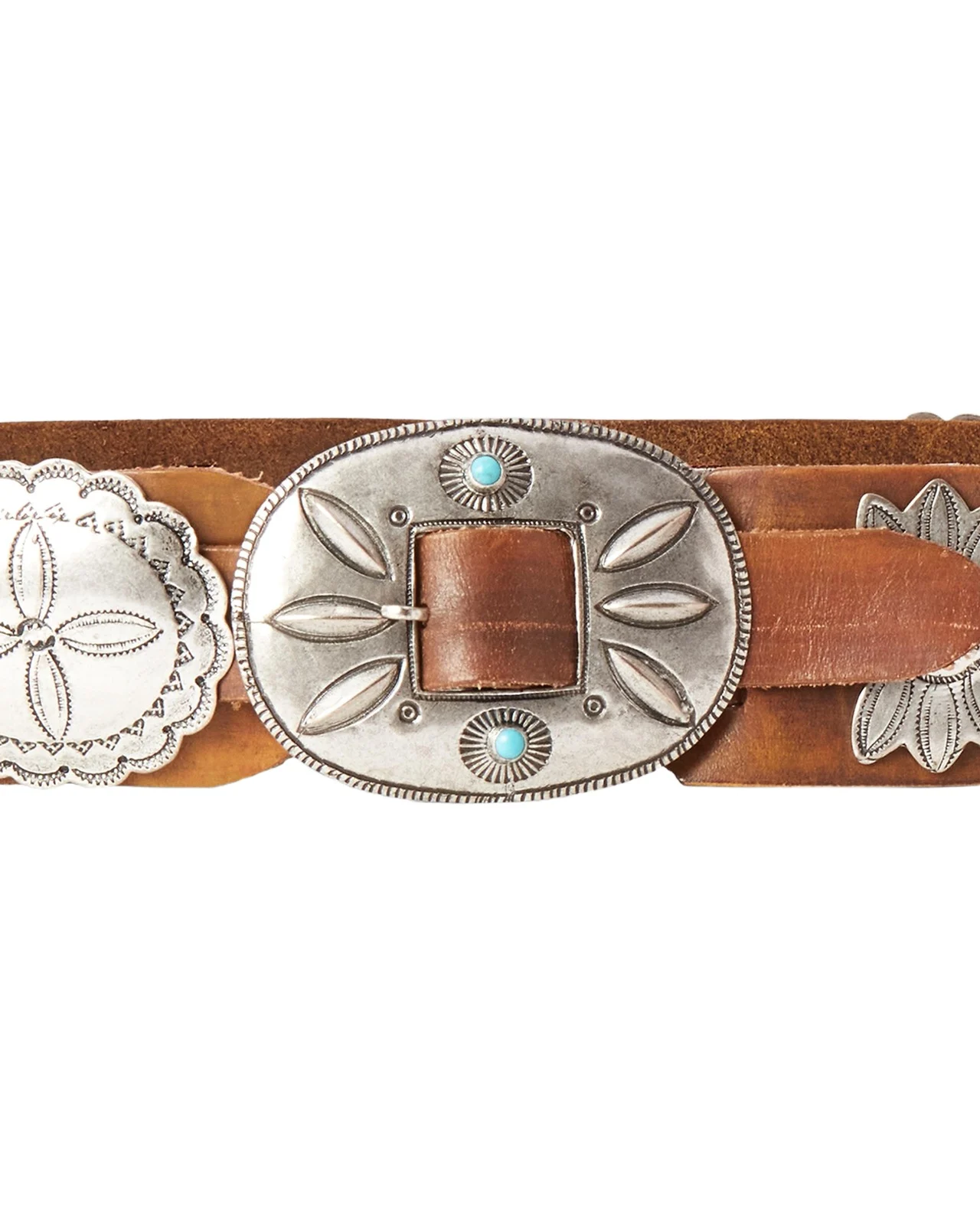 Ralph Lauren Collection Leather Cast Concho Belt