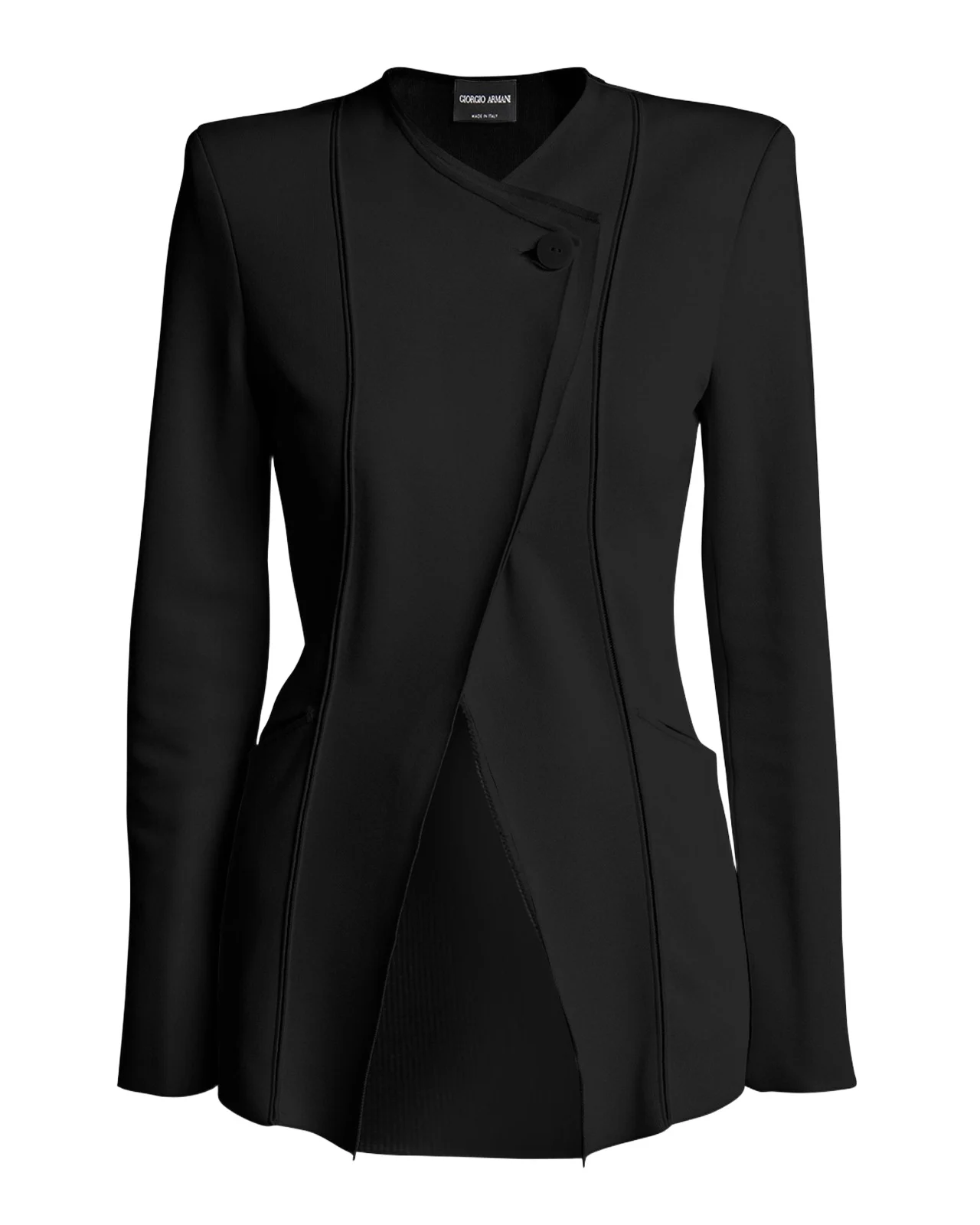Stretch Viscose Asymmetrical Knit Jacket