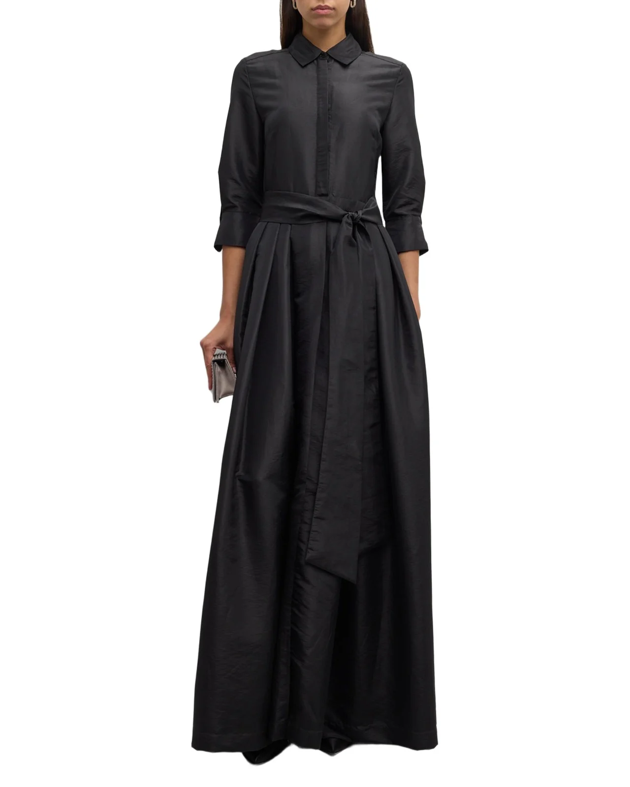 Julip Pleated 3/4-Sleeve Shirt Gown Julip Pleated 3/4-Sleeve Shirt Gown