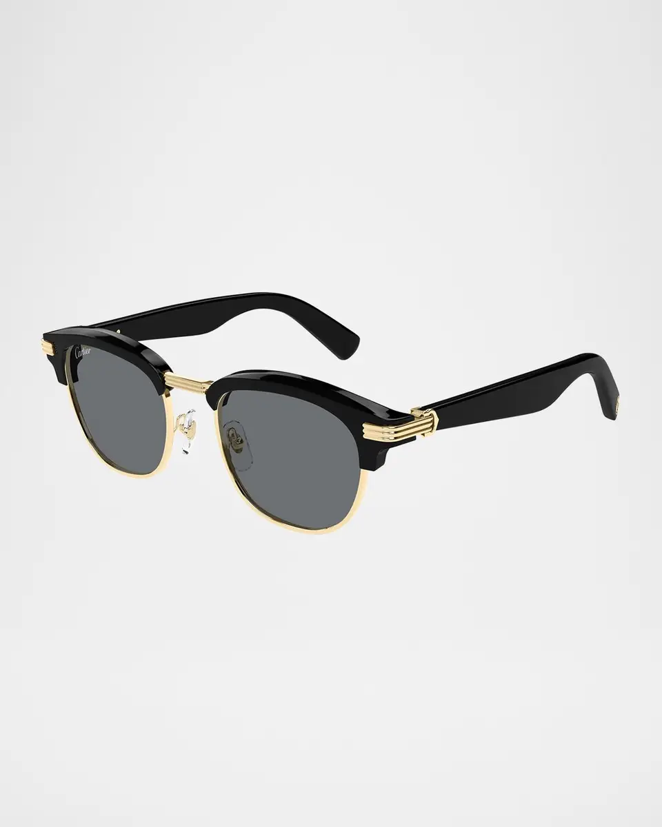 Cartier Men's Round Two-Tone Sunglasses | Thumbnail 3 Cartier Men's Round Two-Tone Sunglasses | Thumbnail 3