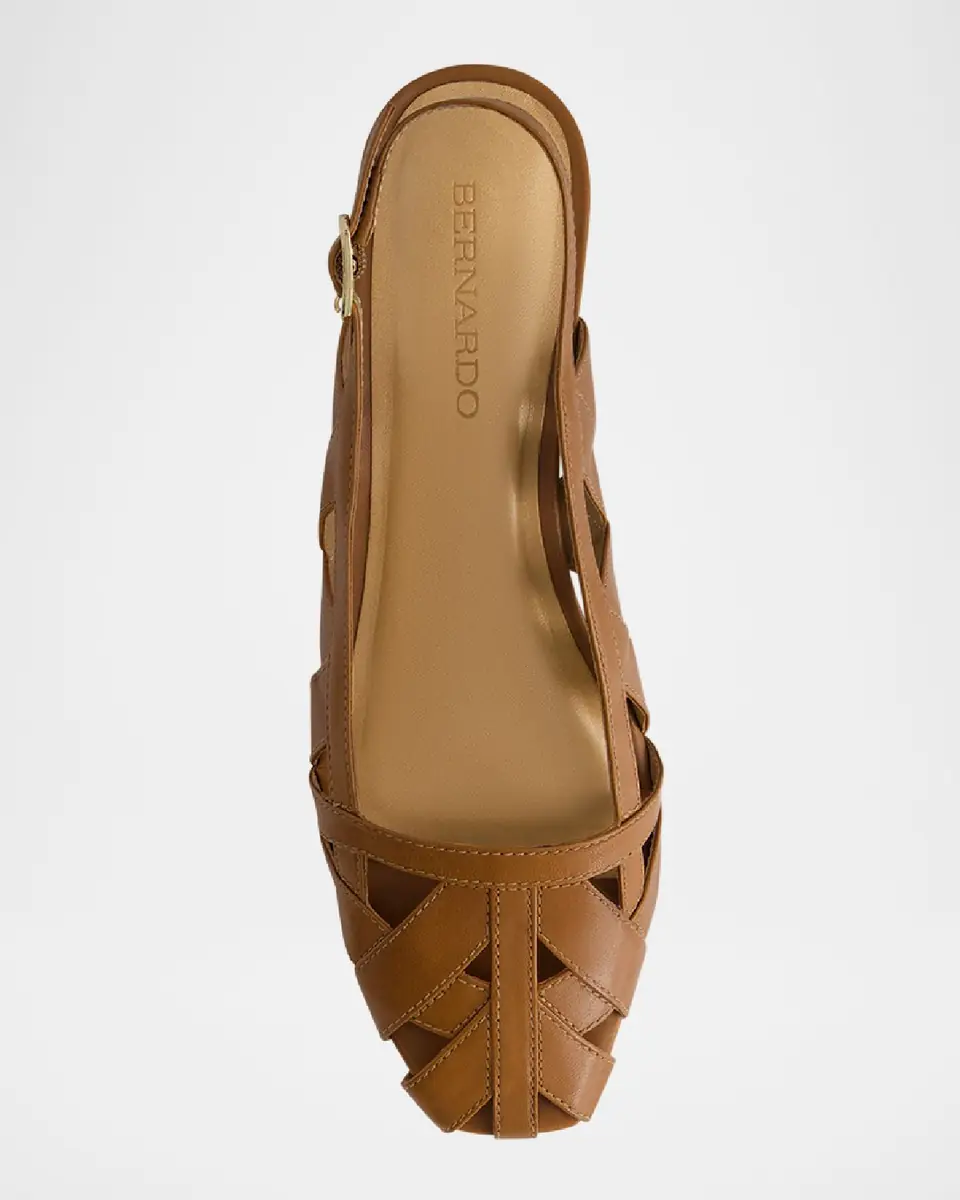 Bernardo Glinda Woven Leather Slingback Ballerina Flats | Thumbnail 2
