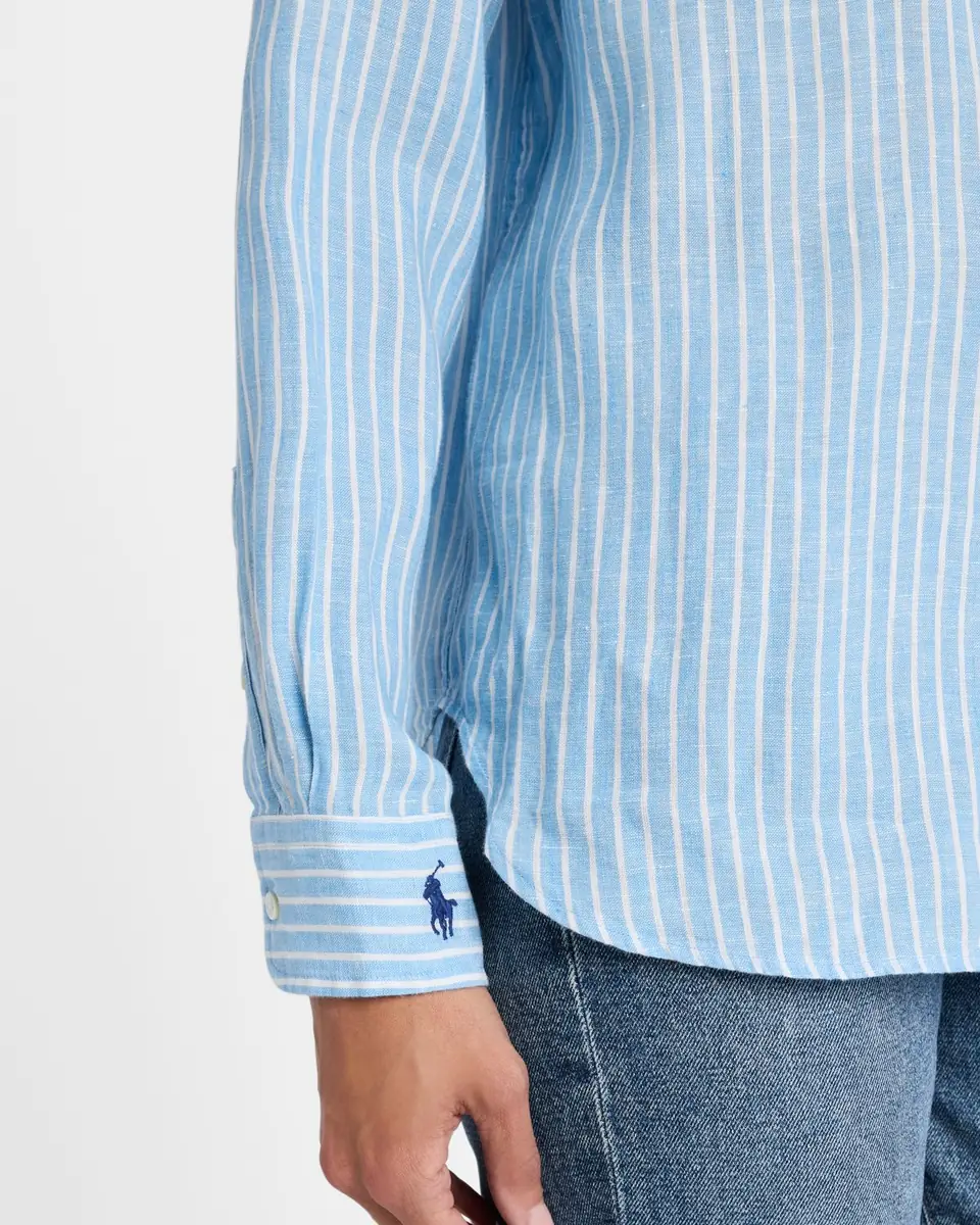 Polo Ralph Lauren Oversized-Fit Striped Linen Shirt | Thumbnail 5 Polo Ralph Lauren Oversized-Fit Striped Linen Shirt | Thumbnail 5